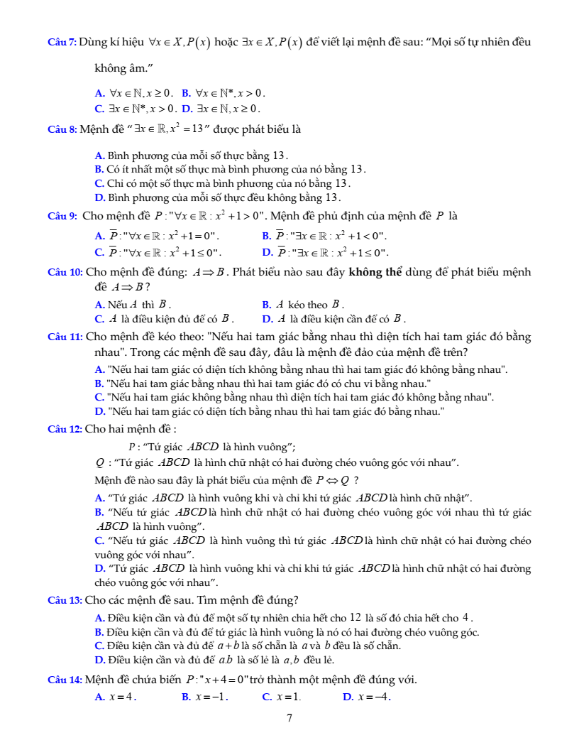 Chuyên đề bài tập bồi dưỡng HSG Toán 10 (có lời giải)