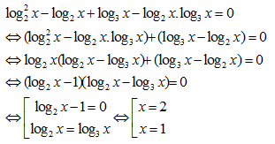 Giải phương trình logarit bằng cách đưa về phương trình tích cực hay