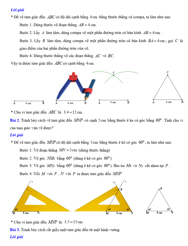 Chuyên đề bồi dưỡng HSG Toán 6 Một số hình phẳng trong thực tiễn (có lời giải)