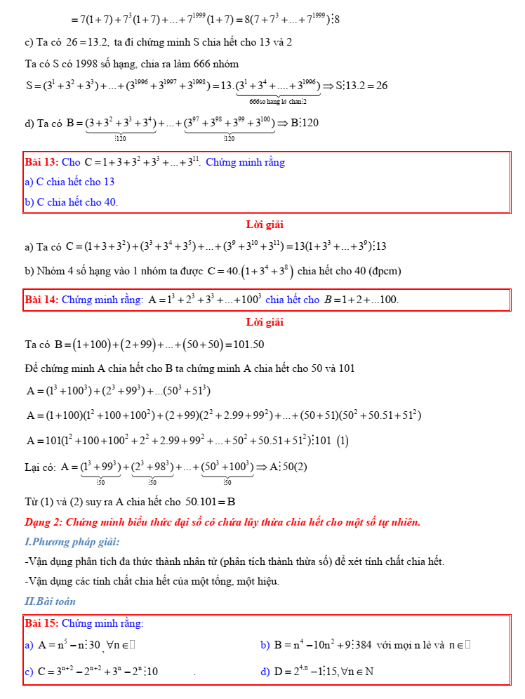 Chuyên đề bồi dưỡng HSG Toán 6 Phép chia hết và phép chia có dư (có lời giải)