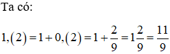 Cách viết số thập phân vô hạn tuần hoàn dưới dạng phân số tối giản cực hay, chi tiết