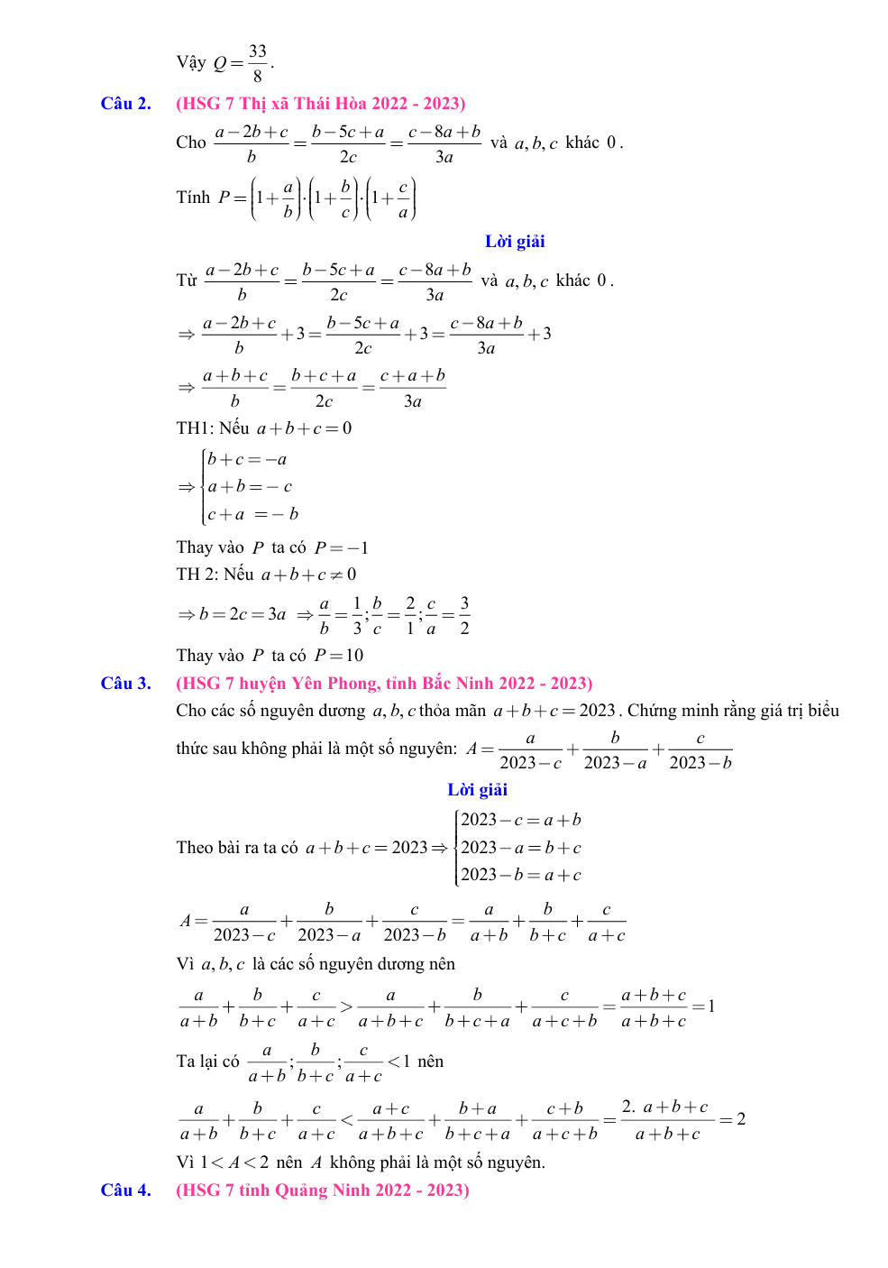 Chuyên đề bồi dưỡng HSG Toán 7 Các dạng toán về phân số (có lời giải)