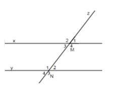 Trắc nghiệm: Các góc tạo bởi một đường thẳng cắt hai đường thẳng - Bài tập Toán lớp 7 chọn lọc có đáp án, lời giải chi tiết
