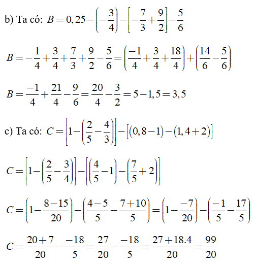 Trắc nghiệm: Cộng, trừ số hữu tỉ - Bài tập Toán lớp 7 chọn lọc có đáp án, lời giải chi tiết