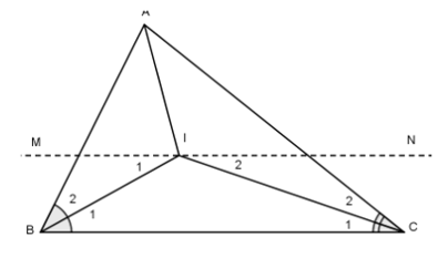 Trắc nghiệm: Tính chất ba đường phân giác của tam giác - Bài tập Toán lớp 7 chọn lọc có đáp án, lời giải chi tiết
