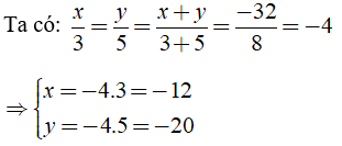 Trắc nghiệm: Tính chất của dãy tỉ số bằng nhau - Bài tập Toán lớp 7 chọn lọc có đáp án, lời giải chi tiết
