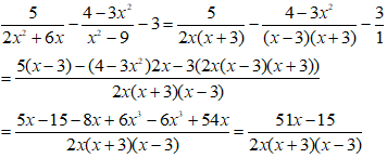 Bài tập về phép trừ phân thức đại số cực hay, có đáp án