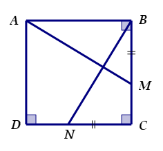 Chứng minh hai đoạn thẳng, hai góc bằng nhau trong hình vuông