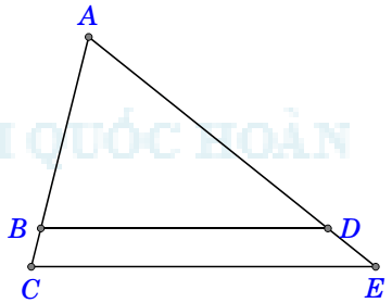 Tính độ dài đoạn thẳng sử dụng định lí Ta-lét trong tam giác
