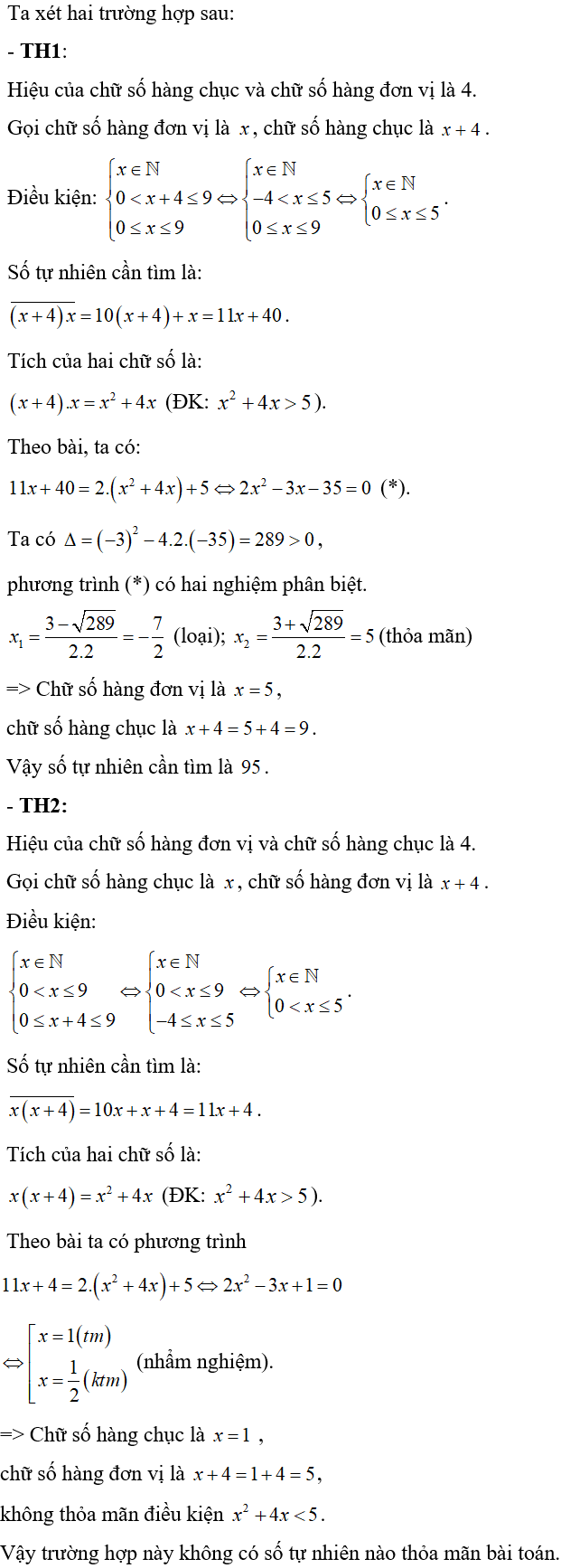 Cách giải bài toán về cấu tạo số bằng cách lập phương trình cực hay, có đáp án