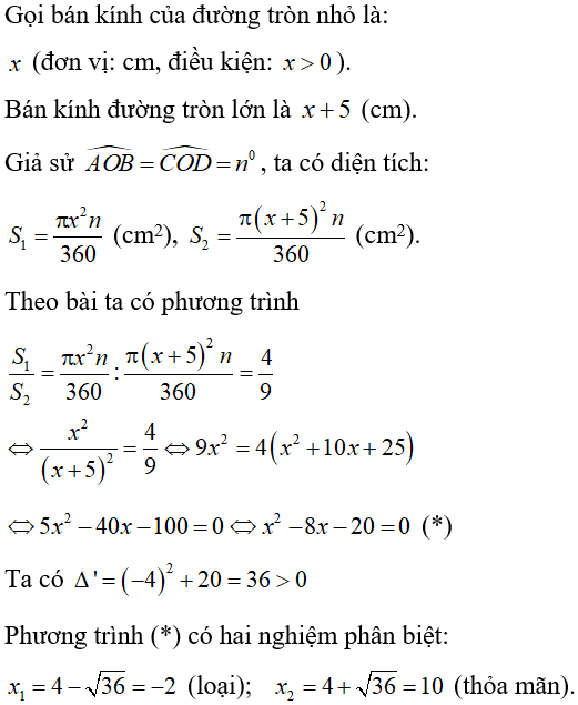 Cách giải bài toán về diện tích hình học bằng cách lập phương trình cực hay, có đáp án