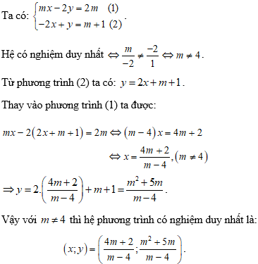 Cách giải hệ phương trình bậc nhất hai ẩn chứa tham số cực hay - Toán lớp 9