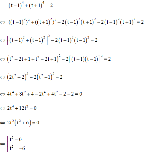 Cách giải phương trình bậc bốn bằng cách đặt t (dạng (x + a)4 + (x + b)4 = c) - Toán lớp 9