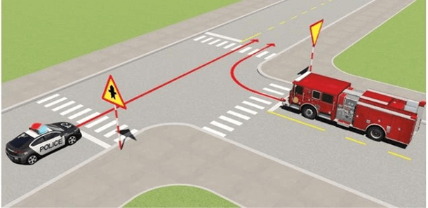 (600 câu lý thuyết Bộ Công an) Chương 6: Giải thế sa hình và kỹ năng xử lý tình huống giao thông (câu 486-600)