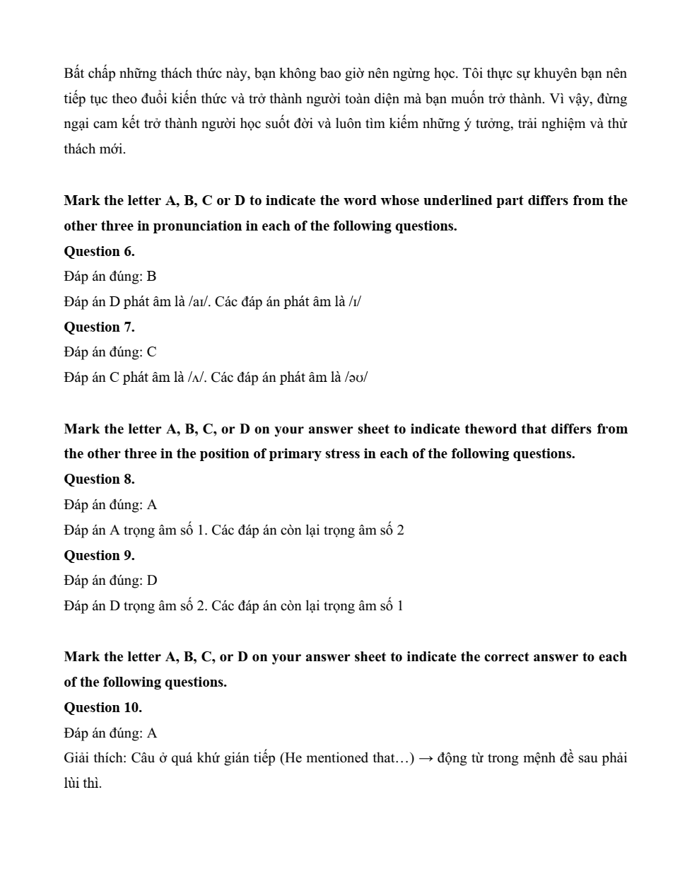Đề kiểm tra Tiếng Anh 12 Global Success Unit 10 (có lời giải)