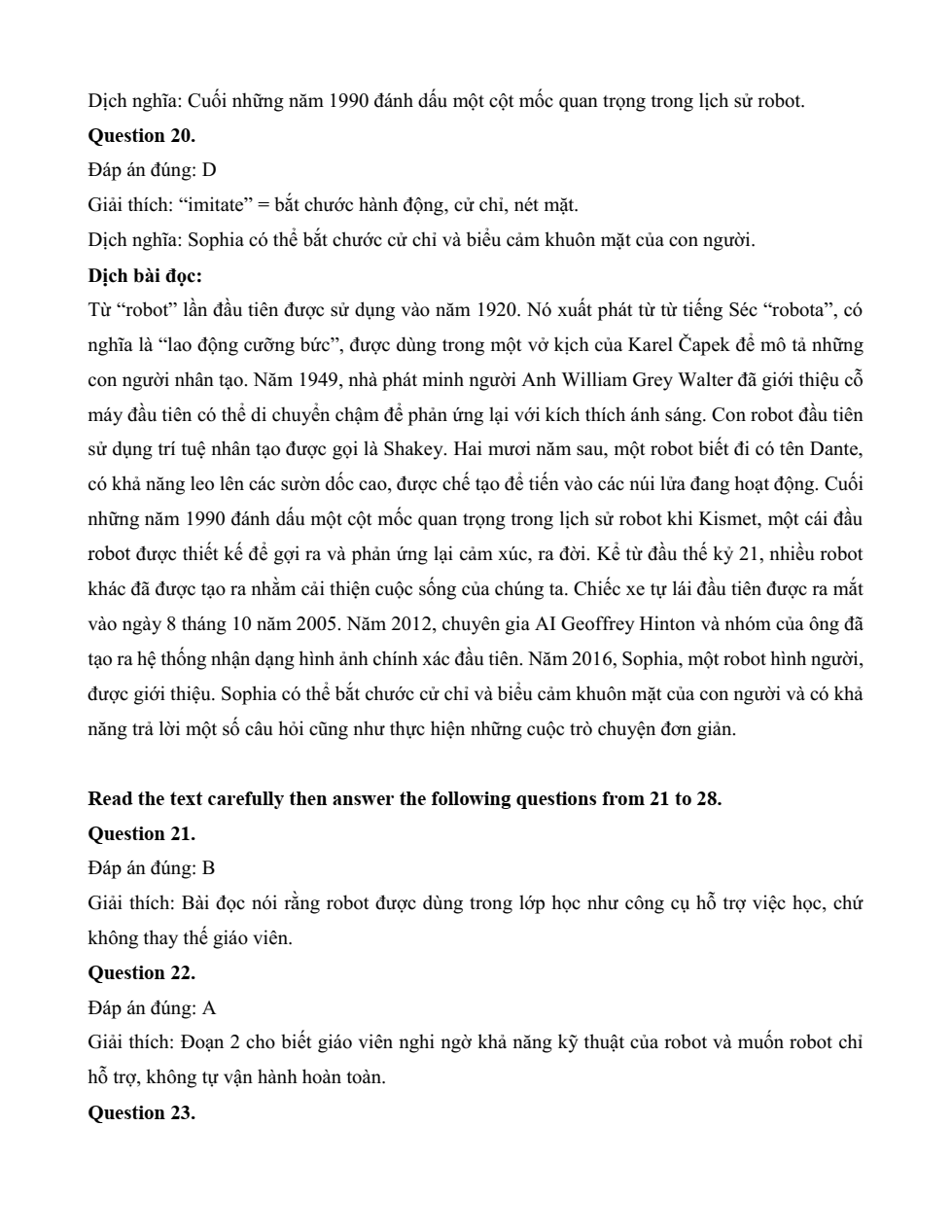 Đề kiểm tra Tiếng Anh 12 Global Success Unit 6 (có lời giải)