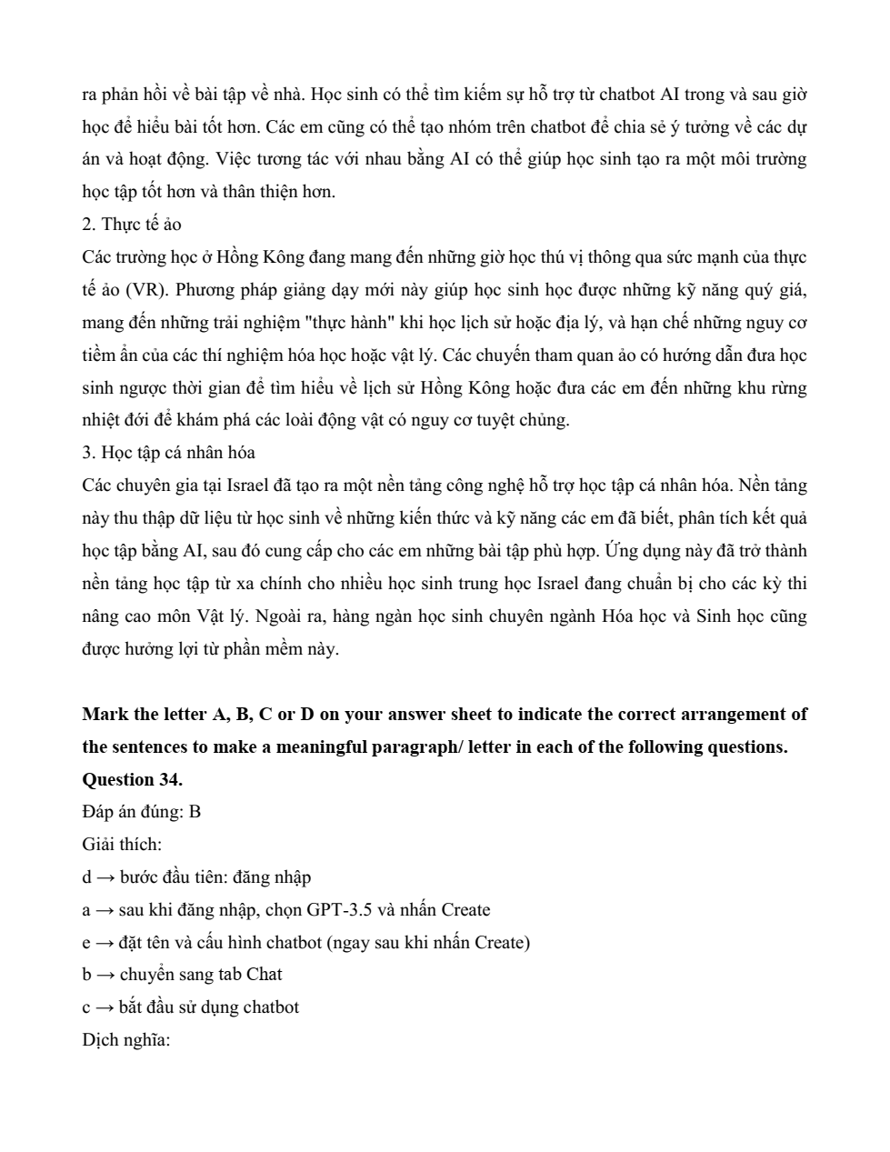 Đề kiểm tra Tiếng Anh 12 Global Success Unit 6 (có lời giải)