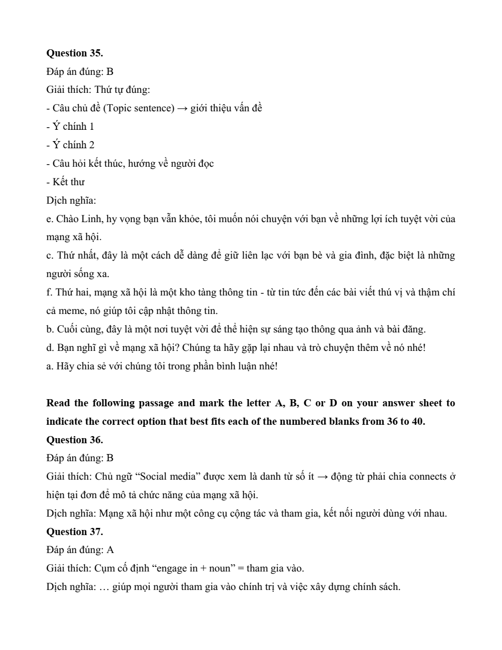 Đề kiểm tra Tiếng Anh 12 Global Success Unit 7 (có lời giải)