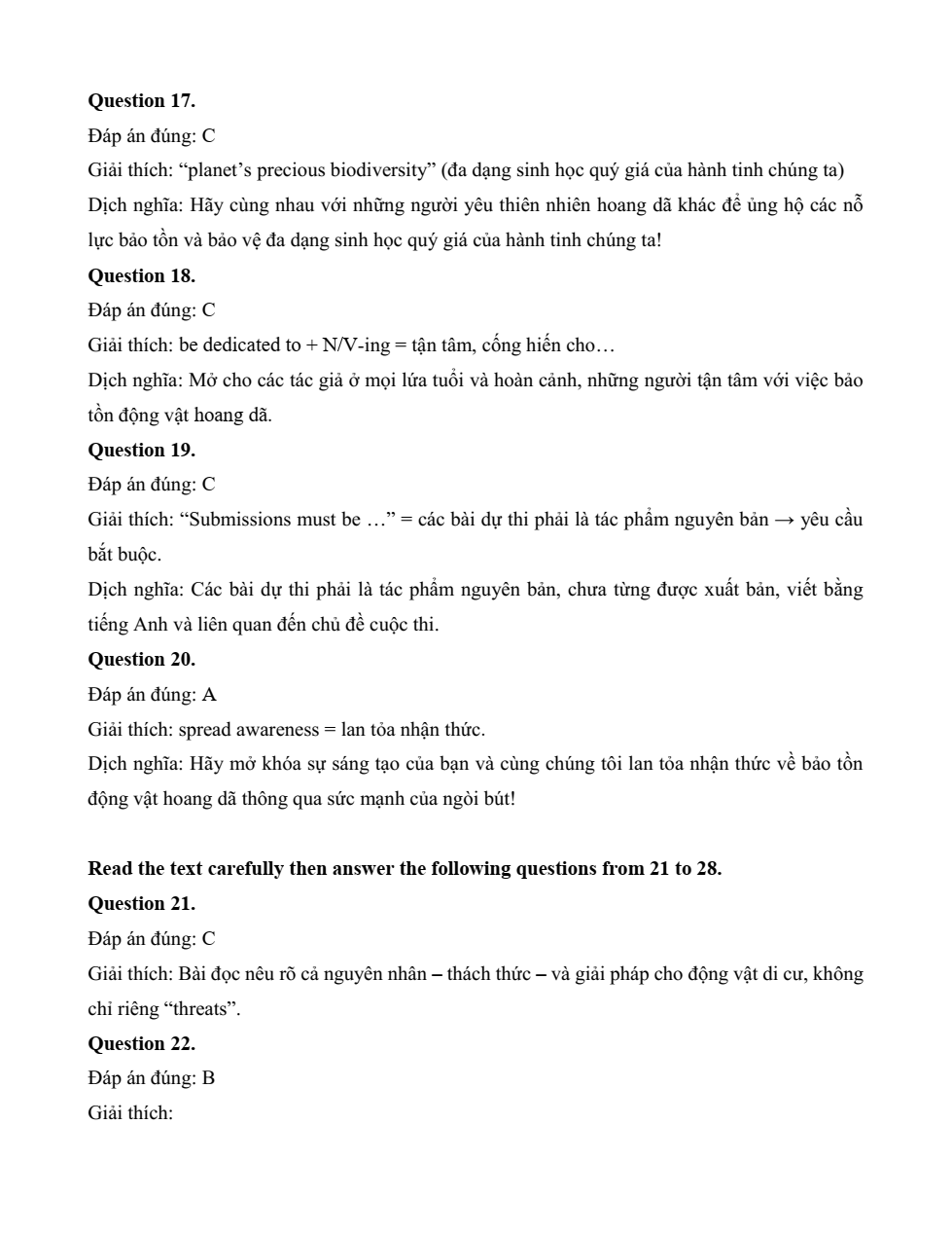 Đề kiểm tra Tiếng Anh 12 Global Success Unit 8 (có lời giải)