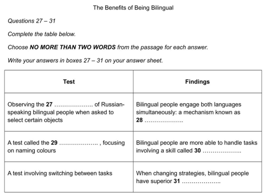 Cách chinh phục dạng bài Table Completion trong bài thi IELTS Reading