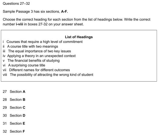Mẹo chinh phục dạng bài Matching Headings trong bài thi IELTS Reading