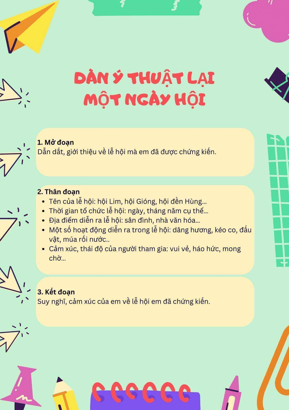 Tả cảnh một lễ hội của địa phương em