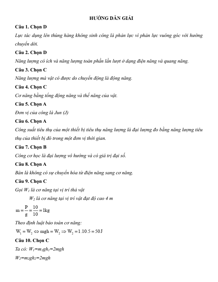 Đề kiểm tra Vật Lí 10 Cánh diều Chủ đề 3 (có lời giải)