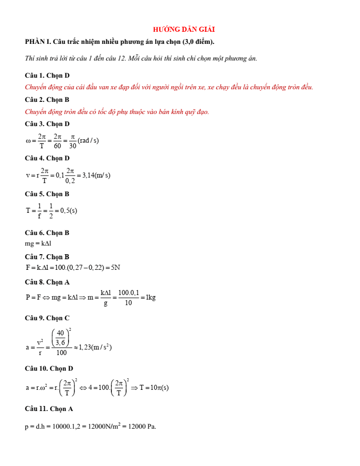 Đề kiểm tra Vật Lí 10 Cánh diều Chủ đề 5 (có lời giải)