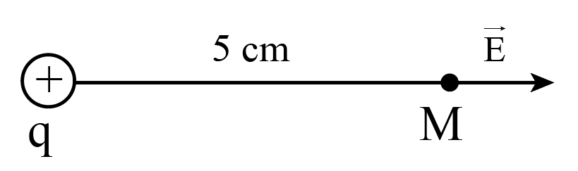 Tính độ lớn và vẽ hướng của cường độ điện trường do một điện tích điểm 4.10^-8 C gây ra tại một điểm