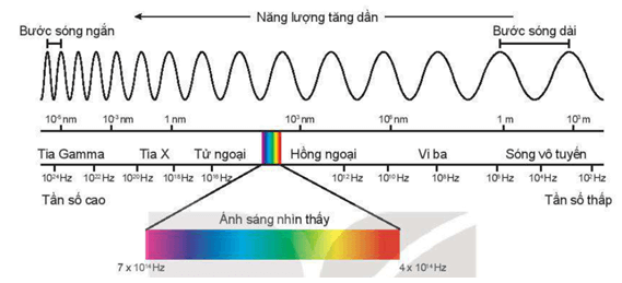 So sánh tần số của ánh sáng đỏ và ánh sáng tím