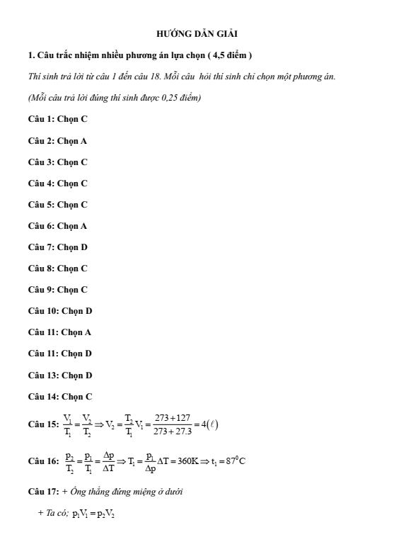 Đề kiểm tra Vật Lí 12 Cánh diều Chủ đề 2 (có lời giải)