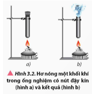 Vận dụng mô hình động học phân tử, hãy giải thích hiện tượng chiếc nút bị đẩy bật ra khỏi ống