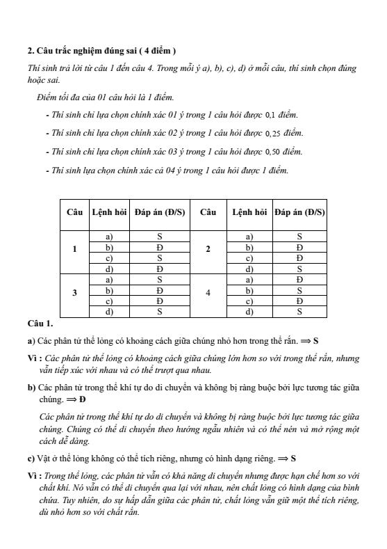 Đề kiểm tra Vật Lí 12 Kết nối tri thức Chương 1 (có lời giải)