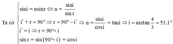 Vận dụng định luật khúc xạ ánh sáng lớp 9 (cách giải + bài tập)