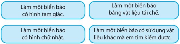 Vở bài tập Công nghệ lớp 3 Kết nối tri thức Bài 9: Làm biển báo giao thông