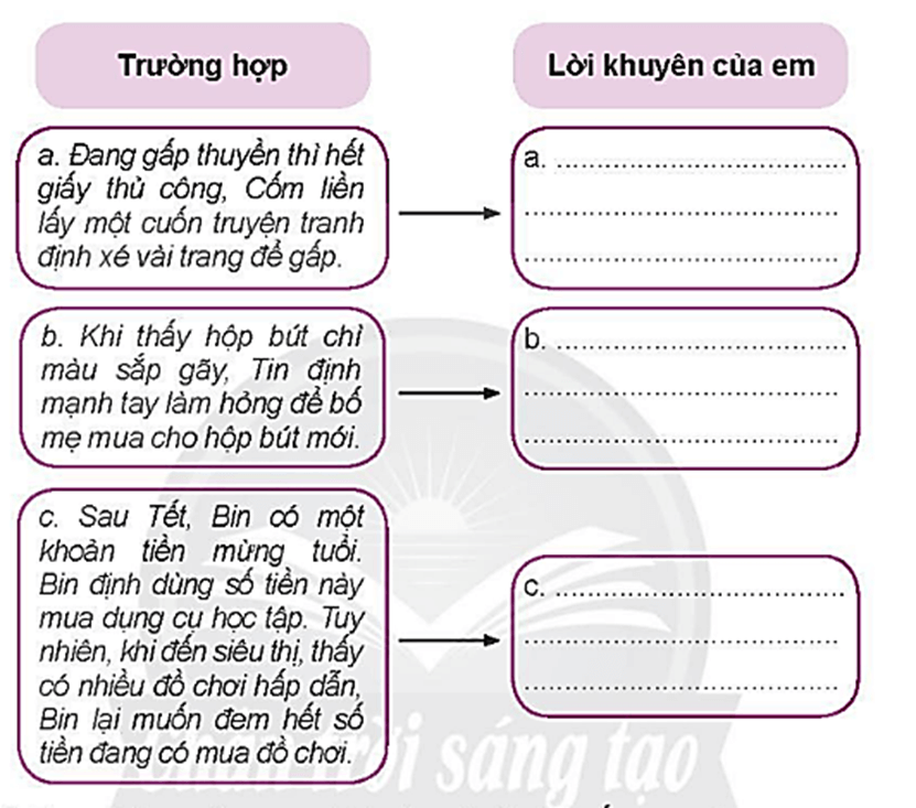 Vở bài tập Đạo đức lớp 4 Chân trời sáng tạo Bài 10: Em quý trọng đồng tiền