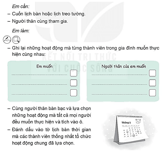 Vở bài tập Hoạt động trải nghiệm lớp 4 Kết nối tri thức trang 37, 38 Tuần 18: Đồng hành bên nhau - những khoảnh khắc hạnh phúc