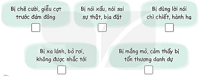 Vở bài tập Hoạt động trải nghiệm lớp 4 Kết nối tri thức trang 47, 49 Tuần 23: Hành vi xâm hại tinh thần - chia sẻ những điều khó nói