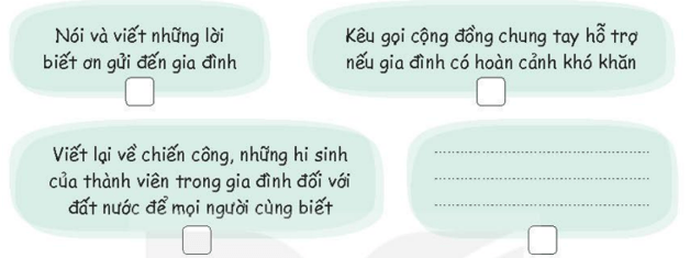 Vở bài tập Hoạt động trải nghiệm lớp 4 Kết nối tri thức trang 55, 56 Tuần 26: Đền ơn đáp nghĩa - uống nước nhớ nguồn