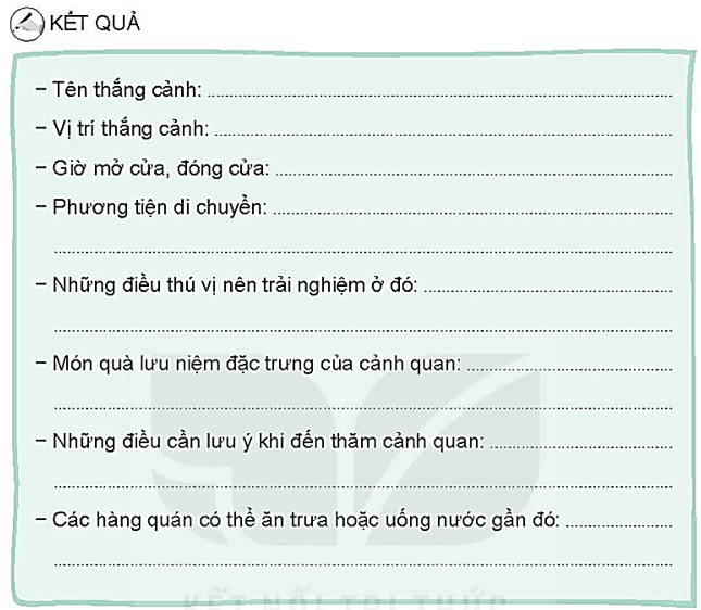 Vở bài tập Hoạt động trải nghiệm lớp 4 Kết nối tri thức trang 61, 62 Tuần 28: Xây dựng hành trình trải nghiệm - hành trình trải nghiệm