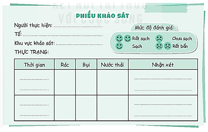 Vở bài tập Hoạt động trải nghiệm lớp 4 Kết nối tri thức trang 18, 19 Tuần 9: Thực trạng vệ sinh trường, lớp - khảo sát thực trạng vệ sinh trường, lớp