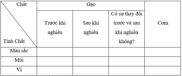 Vở bài tập Khoa học lớp 5 Cánh diều Bài 4: Sự biến đổi hoá học của chất