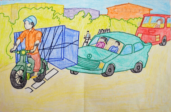Vẽ tranh tuyên truyền về ảnh hưởng của tốc độ trong an toàn giao thông