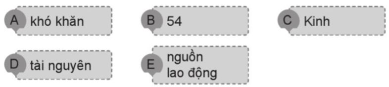 Vở bài tập Lịch Sử và Địa Lí lớp 5 Cánh diều Bài 4: Dân cư và dân tộc ở Việt Nam