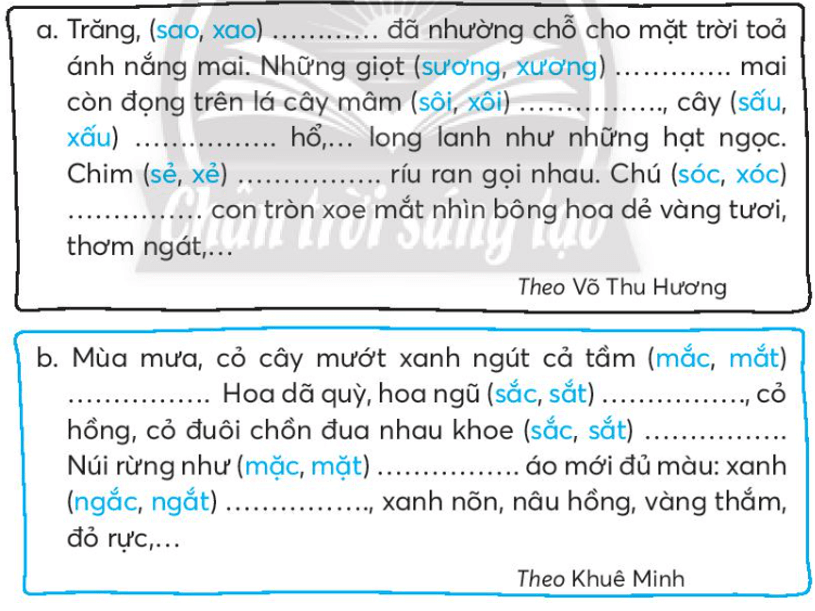 Vở bài tập Tiếng Việt lớp 3 Tiết 2 trang 43, 44 Tập 2 - Chân trời sáng tạo