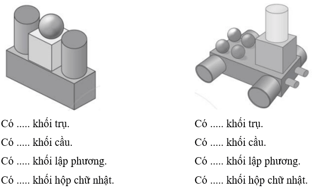 Vở bài tập Toán lớp 2 Cánh diều Bài 65: Khối trụ - Khối cầu (trang 28)