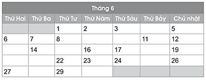 Vở bài tập Toán lớp 2 Cánh diều Bài 69: Ngày - Tháng (trang 36)
