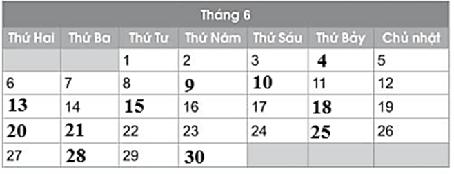 Vở bài tập Toán lớp 2 Cánh diều Bài 69: Ngày - Tháng (trang 36)