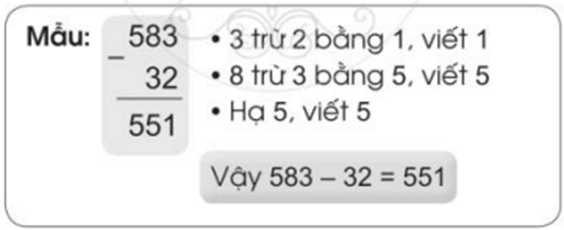 Vở bài tập Toán lớp 2 Cánh diều Bài 80: Phép trừ (không nhớ) trong phạm vi 1000 (trang 60)