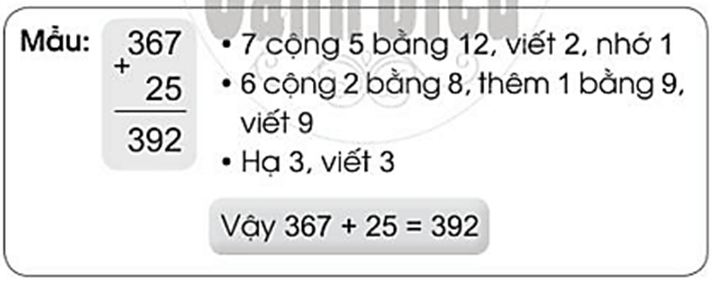 Vở bài tập Toán lớp 2 Cánh diều Bài 84: Phép cộng (có nhớ) trong phạm vi 1000 (trang 69)